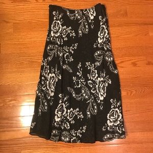 Reversible midi skirt